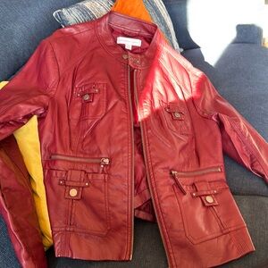 New York and company polyester red jacket